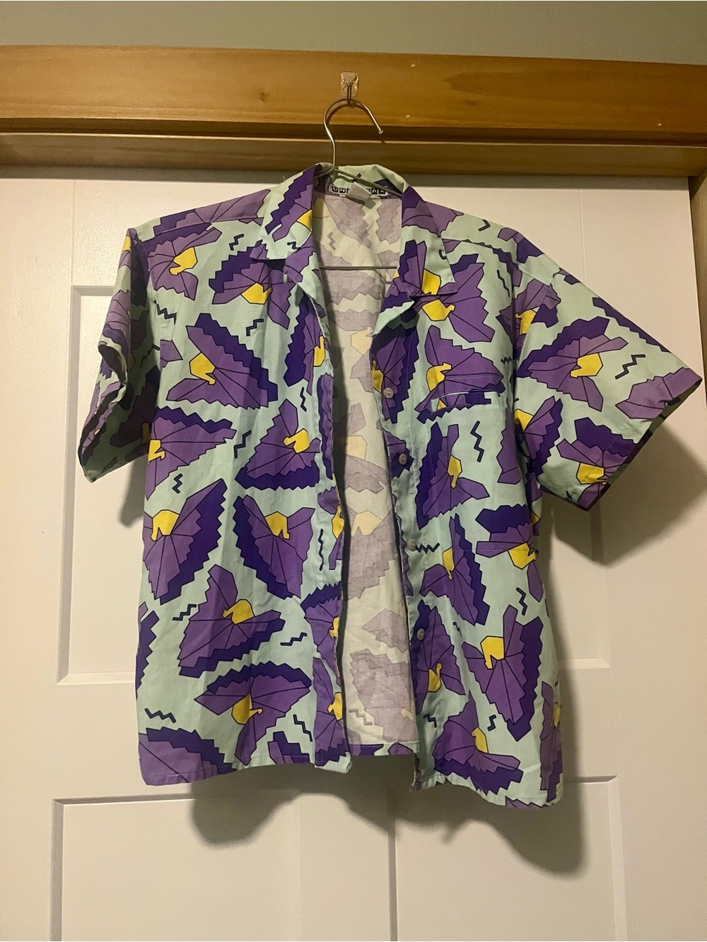Men’s small vintage union bay geometric shape cotton shirt 90s 80s